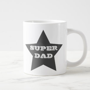SUPER DAD   Grey Star Jumbo Mug