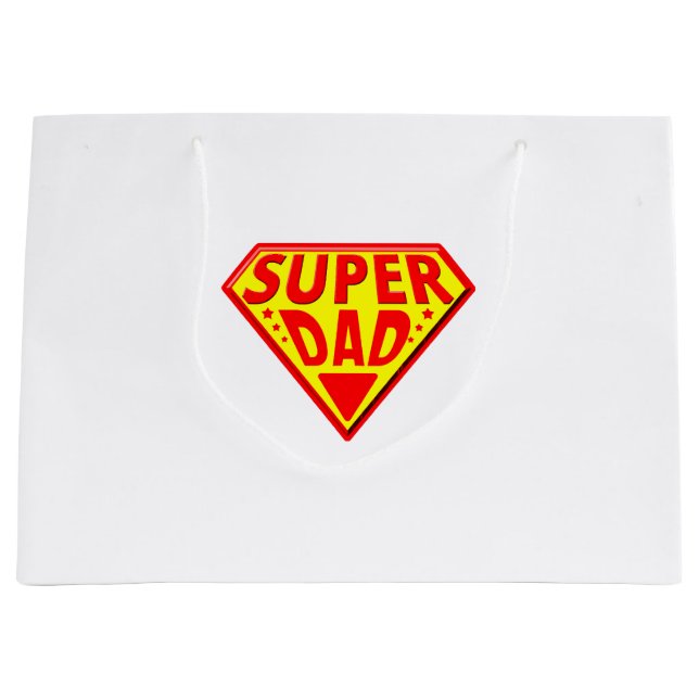 Super Dad - Happy Fathers Day Large Gift Bag (Front)