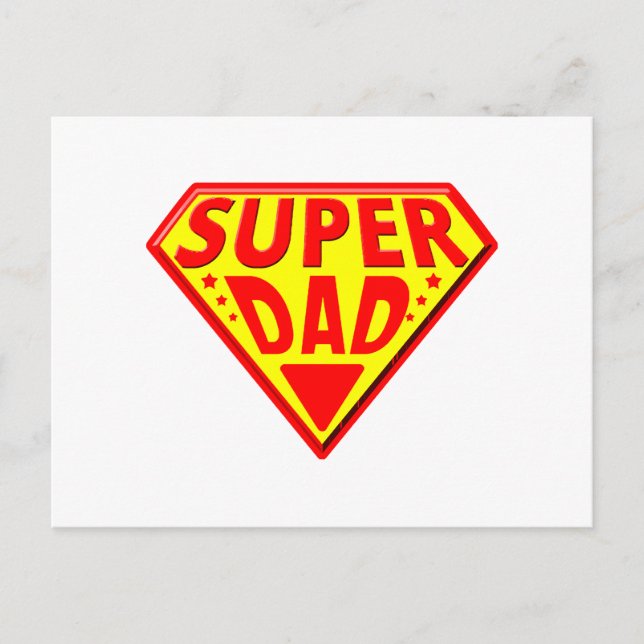Super Dad - Happy Fathers Day Postcard (Front)