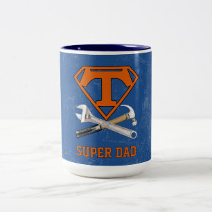 Super Dad Hero Two-Tone Coffee Mug