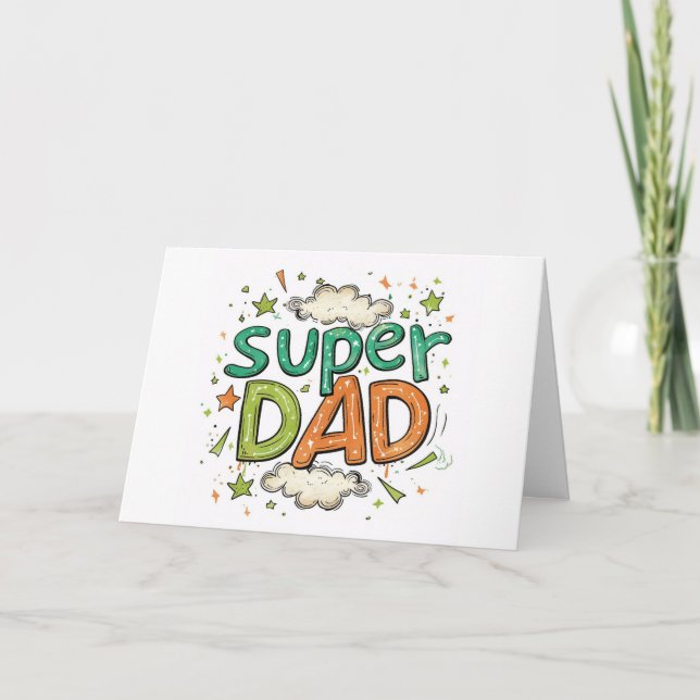 Super Dad  Holiday Card (Front)
