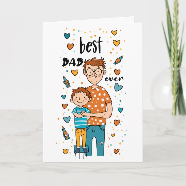 Super Dad  Holiday Card (Front)