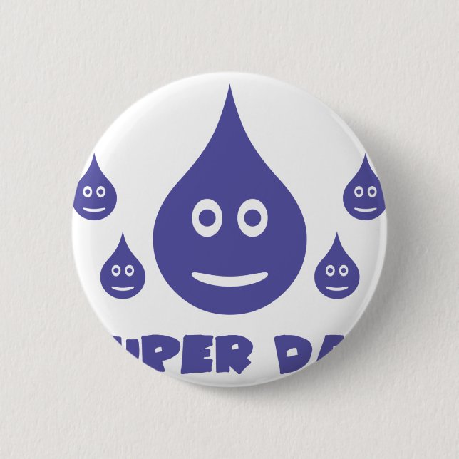 super dad icon 6 cm round badge (Front)