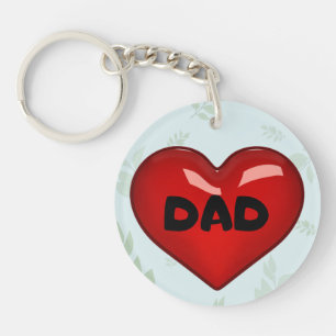 Super dad l Red heart l Father's day  Key Ring