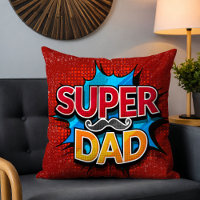 Super Dad Moustache Modern Grunge
