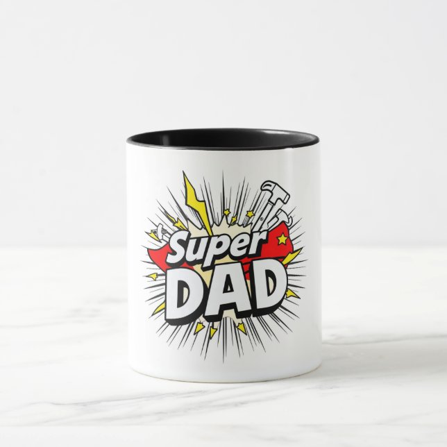 Super Dad Mug – The Ultimate Hero Gift (Center)