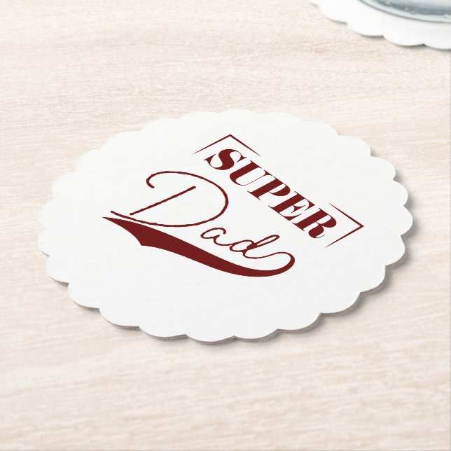 Super Dad Paper Coaster (Angled)