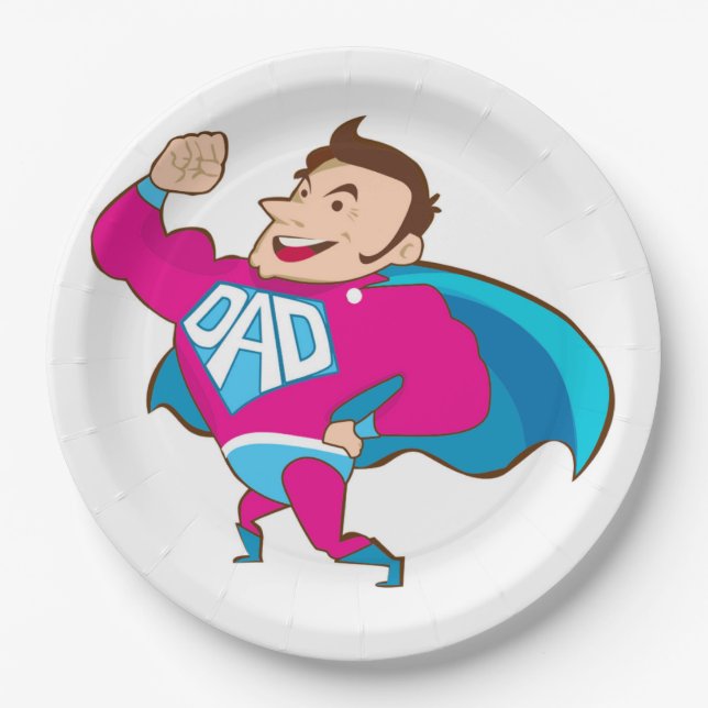 SUPER DAD PAPER PLATE (Front)