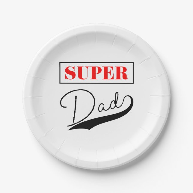 Super Dad  Paper Plate (Front)
