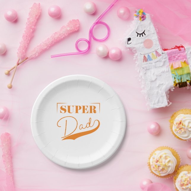 Super Dad Paper Plate (Party)