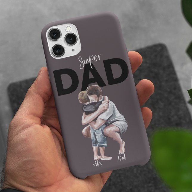 Super Dad Personalised Unique Fathers Day Gift Case-Mate iPhone Case (Creator Uploaded)