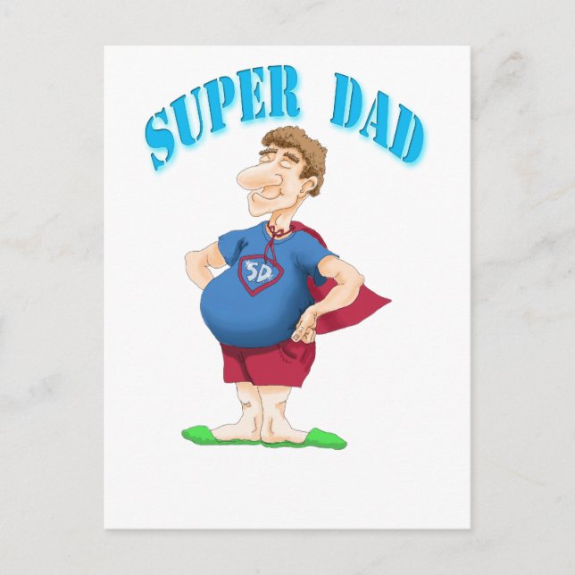 Super Dad Postcard (Front)