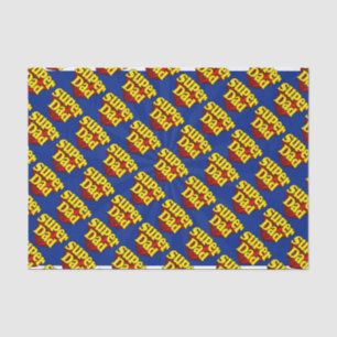 Super Dad Red Yellow Blue Father's Day Superhero Tissue Paper