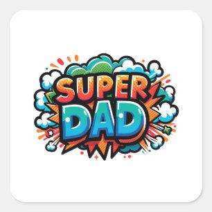 Super Dad Square Sticker