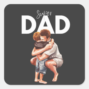 Super Dad Square Sticker