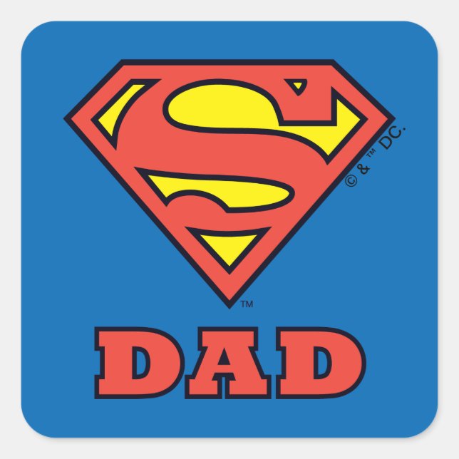 Super Dad Square Sticker (Front)