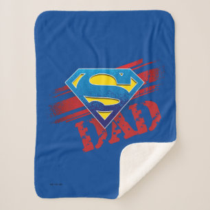 Super Dad Stripes Sherpa Blanket
