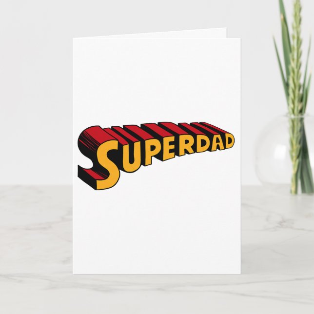 Super Dad Superdad Funny Superhero Dad  Card (Front)