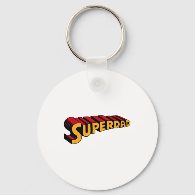 Super Dad Superdad Funny Superhero Dad  Key Ring (Front)