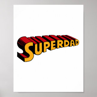 Super Dad Superdad Funny Superhero Dad  Poster