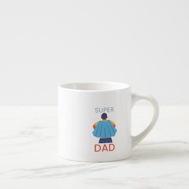 Super Dad Superhero Cape Coffee Mug (Right)