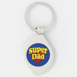 Super Dad, Superhero Red/Yellow/Blue Father's Day Key Ring
