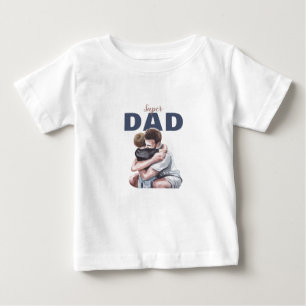 Super Dad Watercolor Design Baby T-Shirt