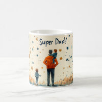 Super Dad! Watercolor Father’s Day Gift with Stars