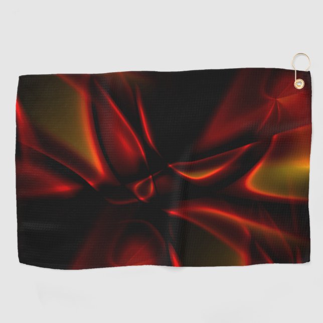 Super dark red weird pieces in silky to misty tone golf towel (Horizontal)