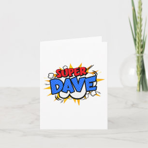 Super Dave Funny Comic Cartoon Fathers Day Persona Card