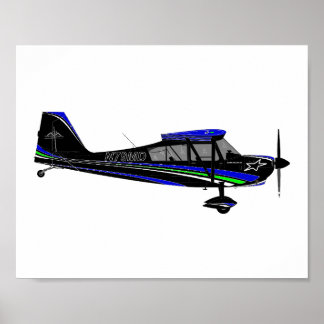 Super Decathlon with Sporty Black Paint Scheme  Poster