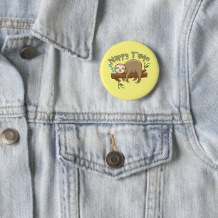 Super Delightful Baby Sloth 6 Cm Round Badge