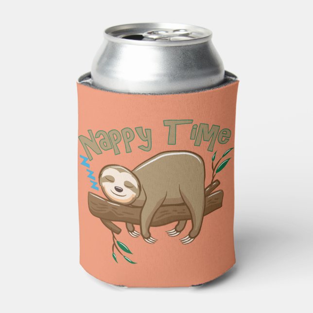 Super Delightful Baby Sloth Can Cooler (Can Front)