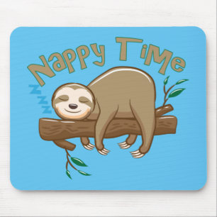 Super Delightful Baby Sloth Mouse Pad