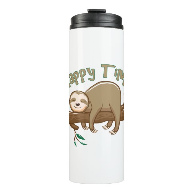 Super Delightful Baby Sloth Thermal Tumbler (Front)