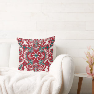 Super Detailed Nordic Embroidered Throw Pillow
