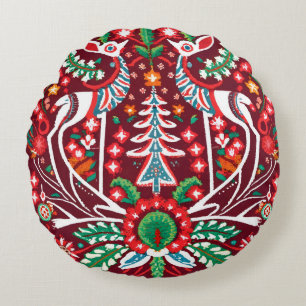 Super Detailed Nordic Embroidered Throw Pillow