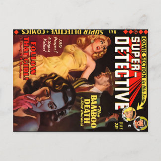 Super Detective #2 May 1950 | Cool Noir Art Postcard