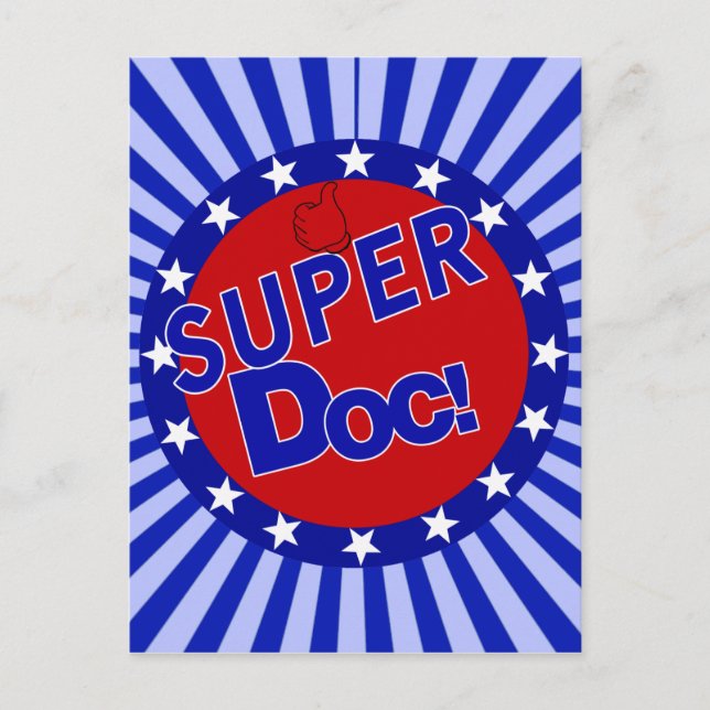 SUPER DOC - DOCTOR - PHYSICIAN POSTCARD (Front)