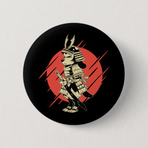 Super Dog Samurai Warrior 6 Cm Round Badge