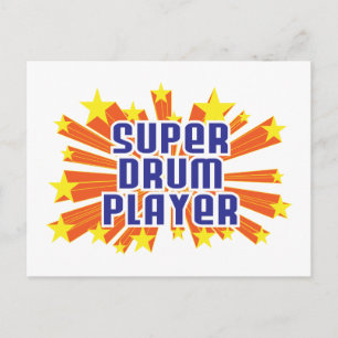 Super Drum Player Postcard