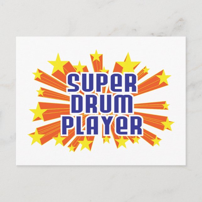 Super Drum Player Postcard (Front)