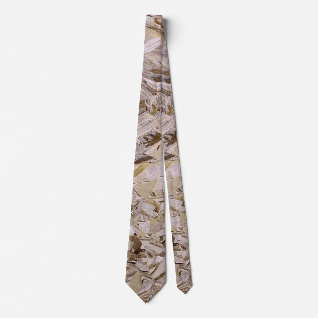 Super Duper Cool OSB Construction Plywood Print Tie (Front)