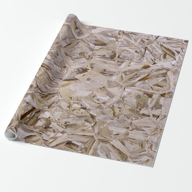 Super Duper Cool OSB Construction Plywood Print Wrapping Paper (Unrolled)