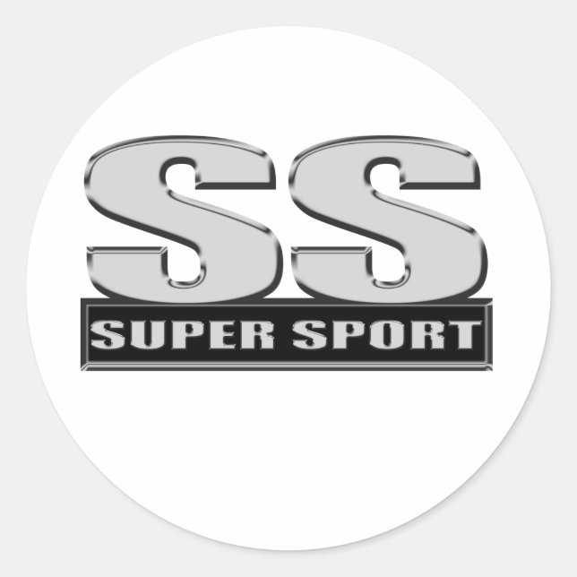 super duper sport classic round sticker (Front)