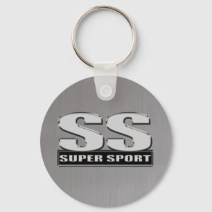 super duper sport SS brushed steel Key Ring