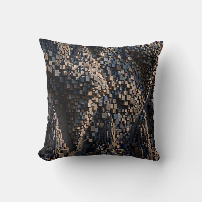 Super Extruded Micro Cube 3D Mosaic Cushion (Front)