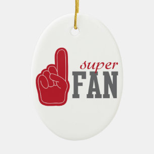 Super Fan Ceramic Ornament