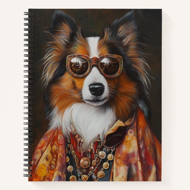 Super Fly Shetland Sheepdog | Sheltie Notebook (Front)