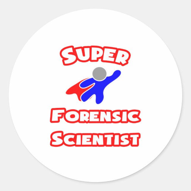 Super Forensic Scientist Classic Round Sticker (Front)